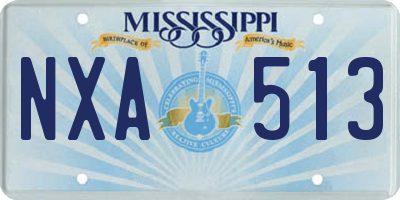 MS license plate NXA513