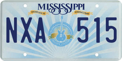 MS license plate NXA515