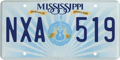 MS license plate NXA519
