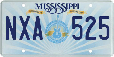 MS license plate NXA525