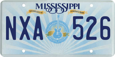 MS license plate NXA526