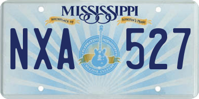 MS license plate NXA527
