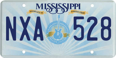 MS license plate NXA528