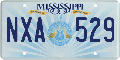 MS license plate NXA529