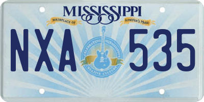 MS license plate NXA535