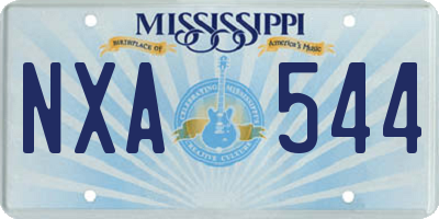 MS license plate NXA544