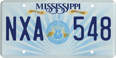 MS license plate NXA548
