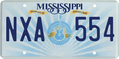 MS license plate NXA554