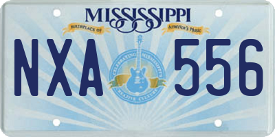 MS license plate NXA556