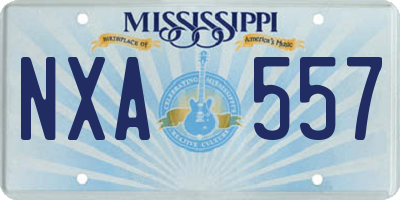 MS license plate NXA557