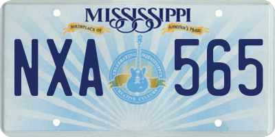 MS license plate NXA565
