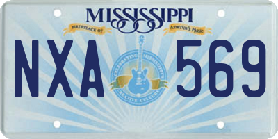 MS license plate NXA569