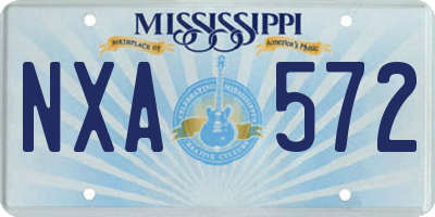 MS license plate NXA572