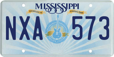 MS license plate NXA573