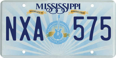 MS license plate NXA575