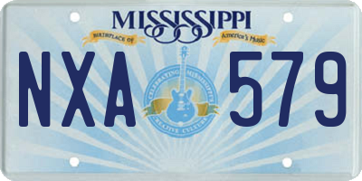 MS license plate NXA579