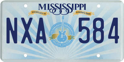 MS license plate NXA584