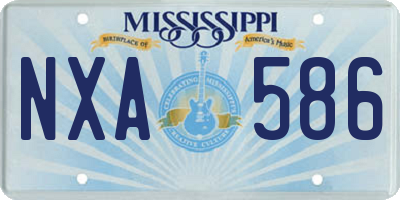 MS license plate NXA586