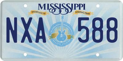 MS license plate NXA588