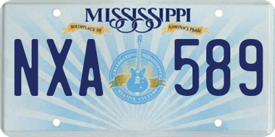 MS license plate NXA589