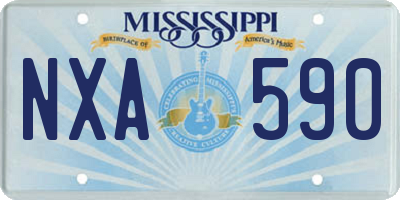 MS license plate NXA590