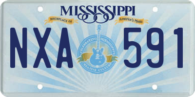 MS license plate NXA591