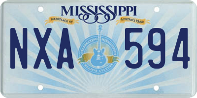 MS license plate NXA594
