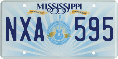 MS license plate NXA595