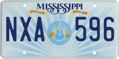 MS license plate NXA596