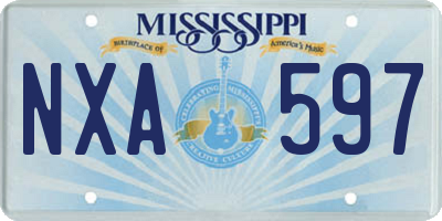 MS license plate NXA597