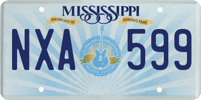 MS license plate NXA599