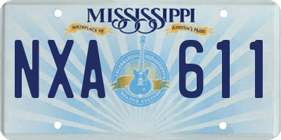 MS license plate NXA611