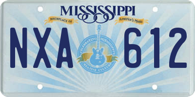 MS license plate NXA612