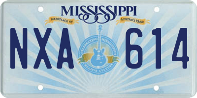MS license plate NXA614