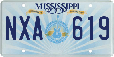 MS license plate NXA619