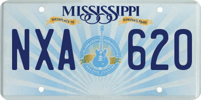 MS license plate NXA620