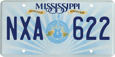 MS license plate NXA622