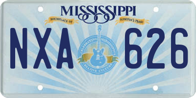 MS license plate NXA626