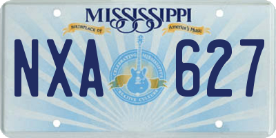MS license plate NXA627