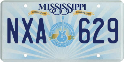 MS license plate NXA629