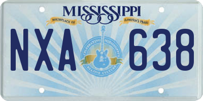 MS license plate NXA638