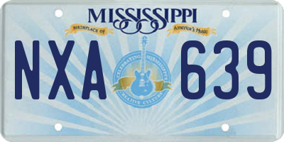MS license plate NXA639