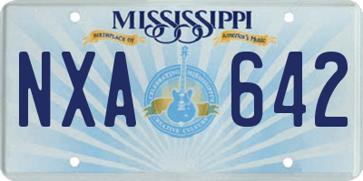 MS license plate NXA642