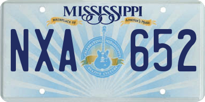 MS license plate NXA652