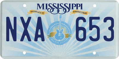 MS license plate NXA653