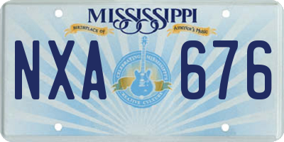 MS license plate NXA676