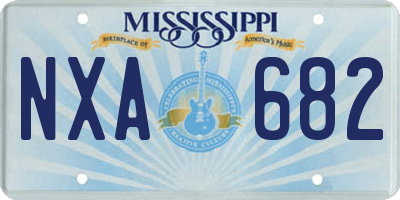 MS license plate NXA682