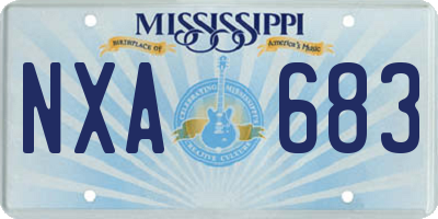 MS license plate NXA683