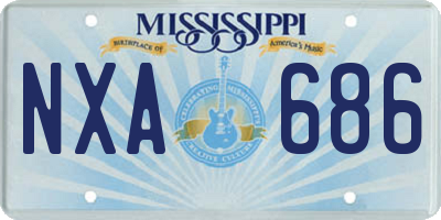 MS license plate NXA686