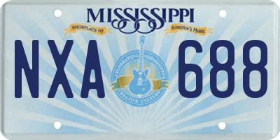 MS license plate NXA688